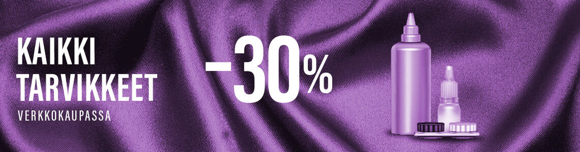 Kaikki tarvikkeet -30 %
